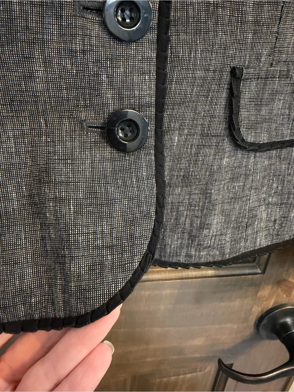 I.N. Studio Gray Notched Lapel Women's Blazer - Picture 4 of 10